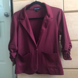 Comfortable Ruched 1/2 Sleeve One Button Blazer (NO shoulder pads! 🙌)